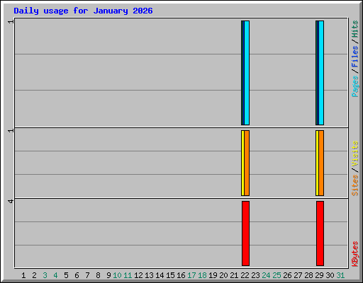 Daily usage for January 2026